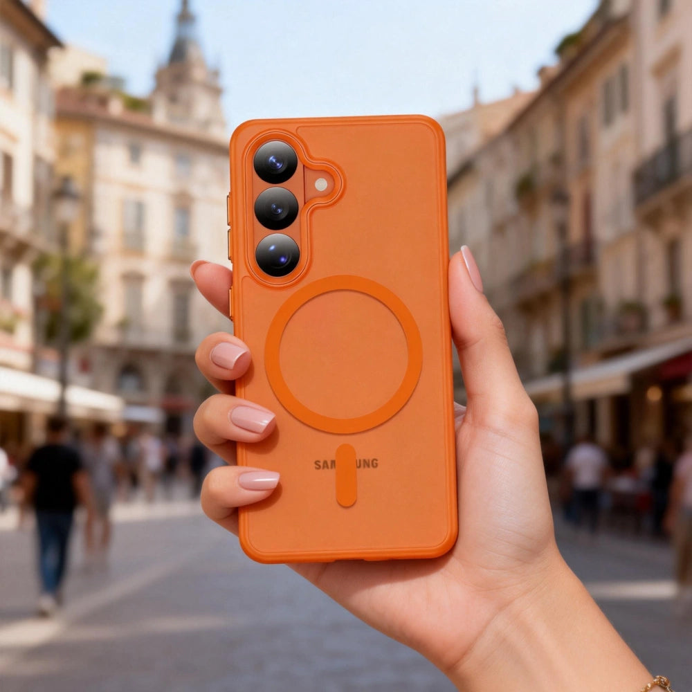 MagSafe Case for Samsung Galaxy S26 Ultra S948, Tech-Protect, Magmat, Matte Orange