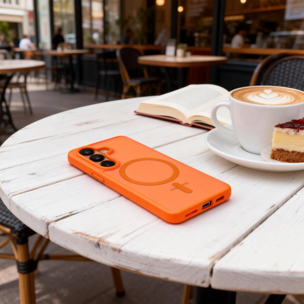 MagSafe Case for Samsung Galaxy S26 S942, Tech-Protect, Magmat, Matte Orange