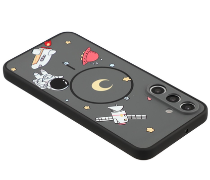 MagSafe Case for Samsung Galaxy S26 Ultra S948, OEM, Cartoon Astronaut, Gray