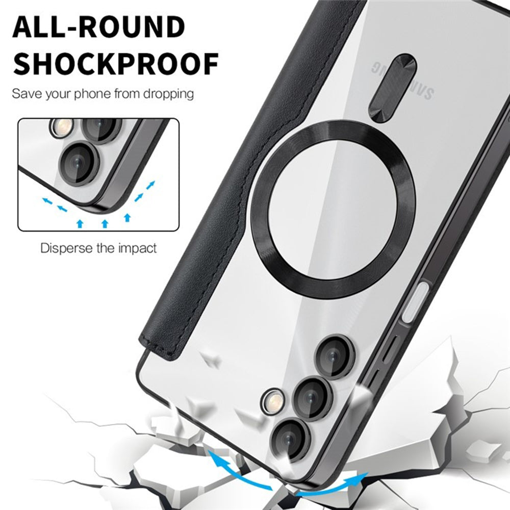 MagSafe Case for Samsung Galaxy A05s A057, Techsuit, SmartMag Book, Black
