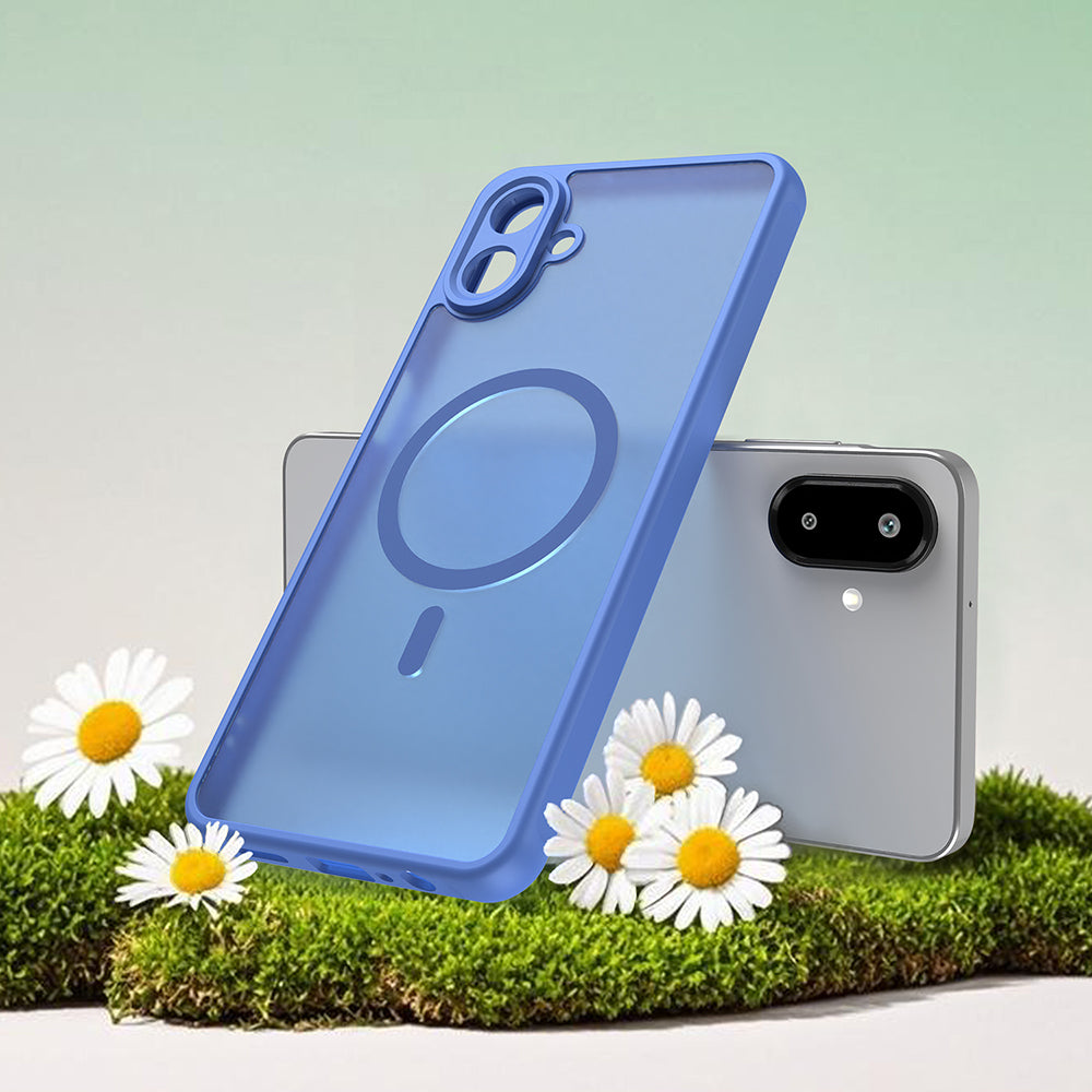 MagSafe Case for Samsung Galaxy A07 4G A075, Techsuit, HaloFrost II, Blue