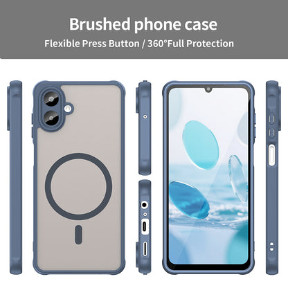 MagSafe Case for Samsung Galaxy A07 4G A075, Techsuit, HaloFrost II, Navy Blue