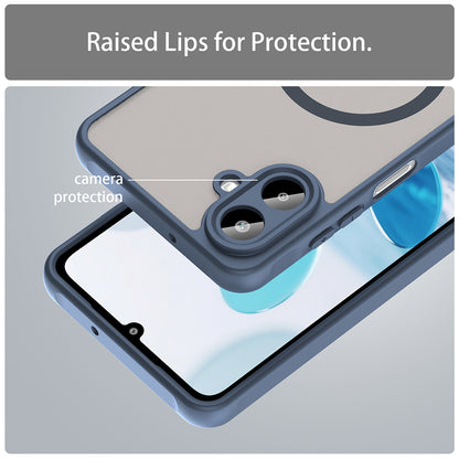 MagSafe Case for Samsung Galaxy A07 4G A075, Techsuit, HaloFrost II, Navy Blue