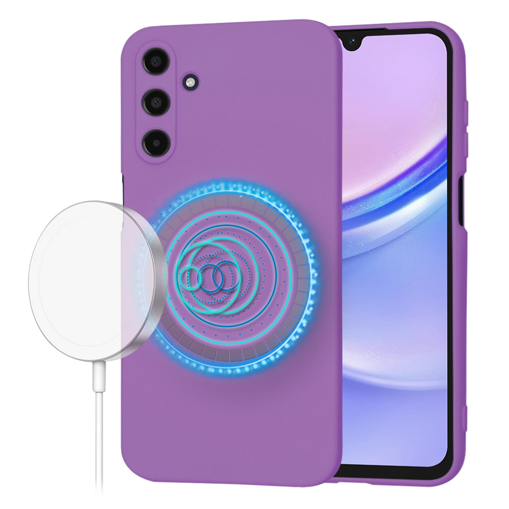 MagSafe Case for Samsung Galaxy A15 A155, Techsuit, SoftFlex, Purple