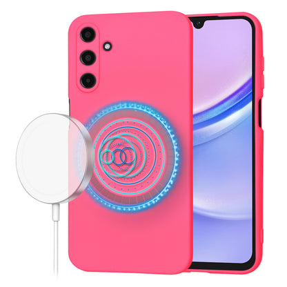 MagSafe Case for Samsung Galaxy A15 A155, Techsuit, SoftFlex, Dark Pink