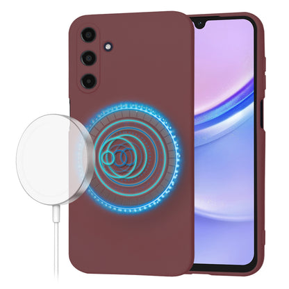 MagSafe Case for Samsung Galaxy A15 A155, Techsuit, SoftFlex, Burgundy
