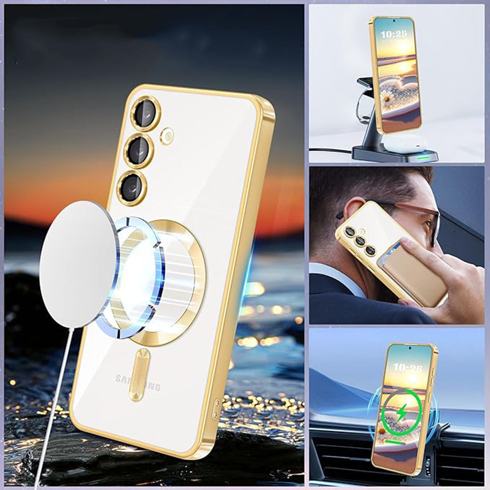 MagSafe Case for Samsung Galaxy A16 5G A166 / A16 4G A165, Techsuit, Luxury Crystal, Black