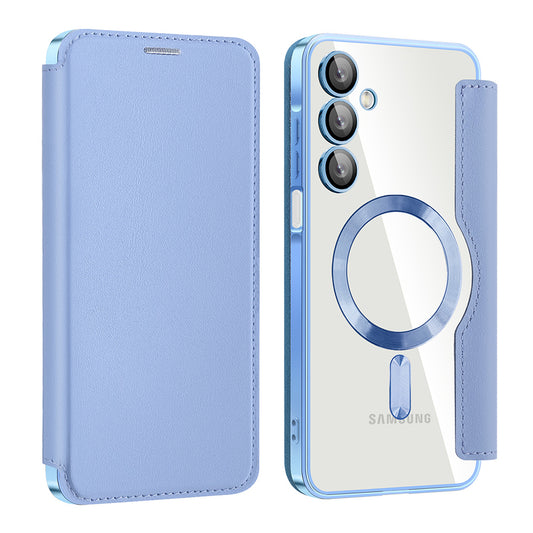 MagSafe Case for Samsung Galaxy A16 5G A166 / A16 4G A165, Techsuit, SmartMag Book, Blue
