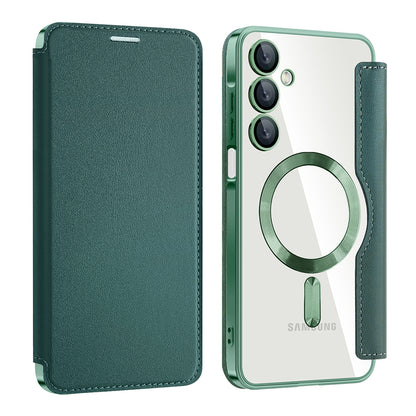 MagSafe Case for Samsung Galaxy A16 5G A166 / A16 4G A165, Techsuit, SmartMag Book, Green