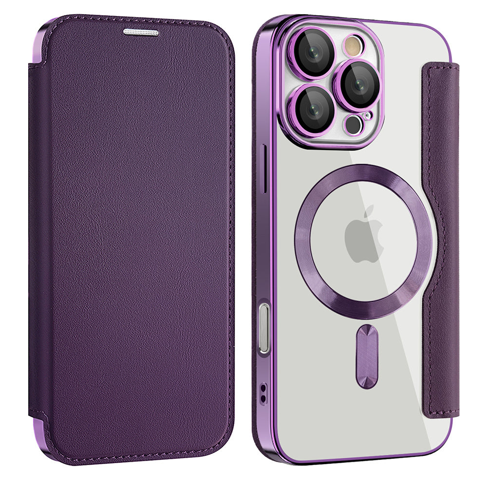 MagSafe Case for Samsung Galaxy A17 5G, Techsuit, SmartMag Book, Purple