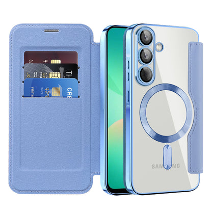 MagSafe Case for Samsung Galaxy A26 A266, Techsuit, SmartMag Book, Blue