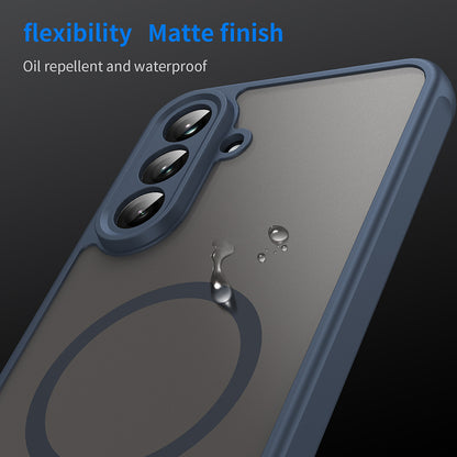 MagSafe Case for Samsung Galaxy A36 A366, Techsuit, HaloFrost II, Navy Blue