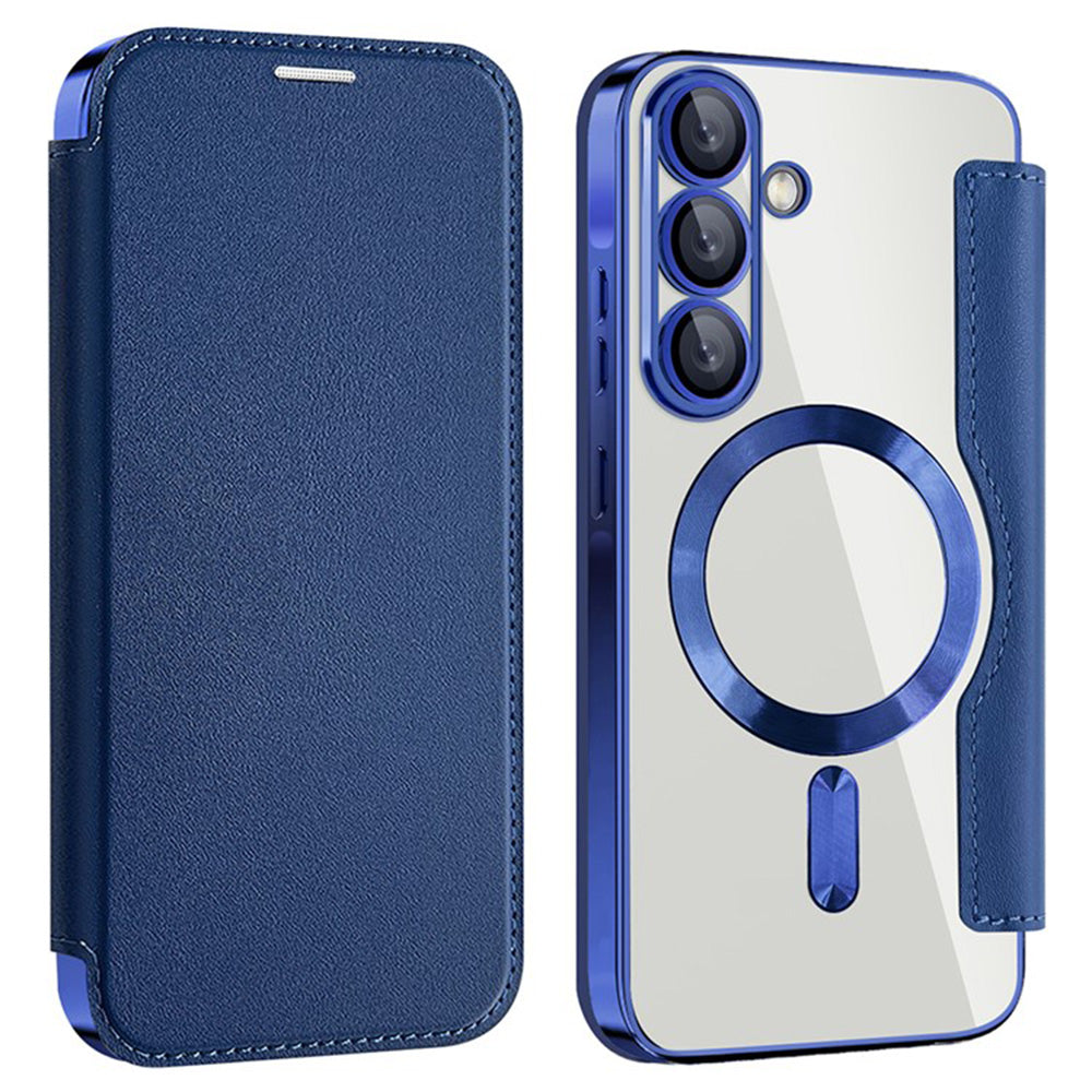 MagSafe Case for Samsung Galaxy A36 A366, Techsuit, SmartMag Book, Blue