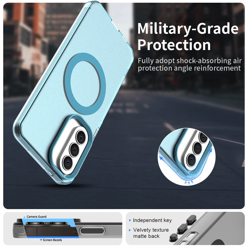 MagSafe Case for Samsung Galaxy A37 5G, Techsuit, CandyCase, Blue
