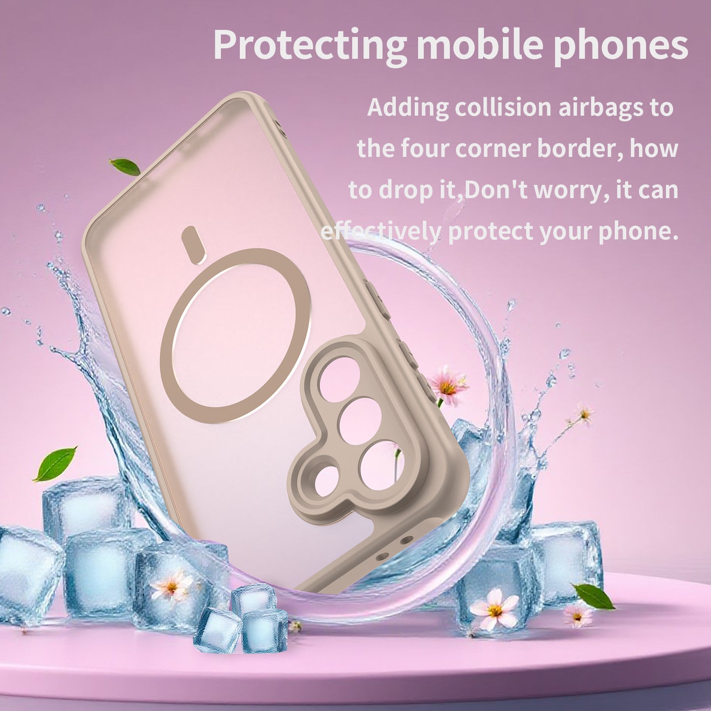 MagSafe Case for Samsung Galaxy A37 5G, Techsuit, HaloFrost II, Gold