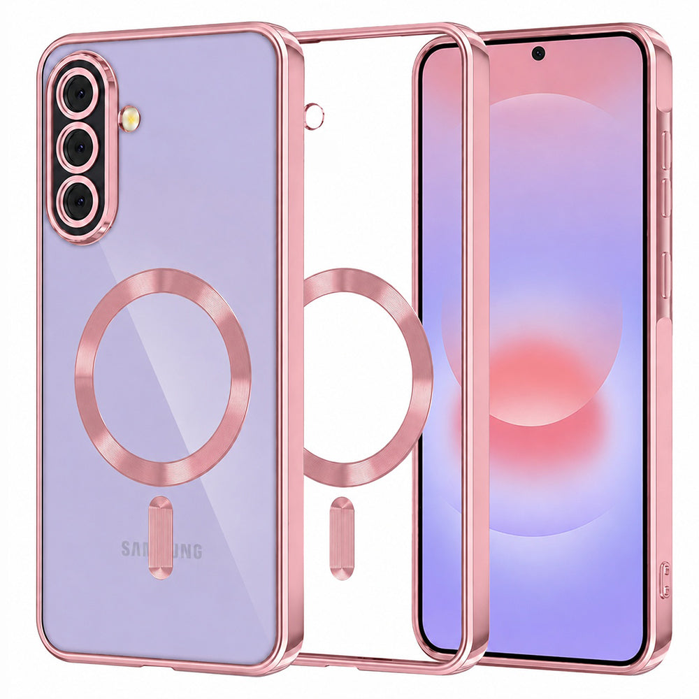MagSafe Case for Samsung Galaxy A37 5G, Techsuit, Luxury Crystal, Pink