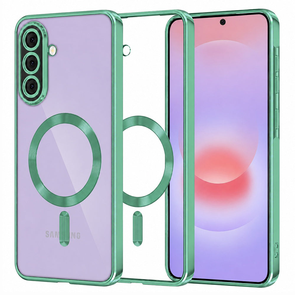 MagSafe Case for Samsung Galaxy A37 5G, Techsuit, Luxury Crystal, Light Green