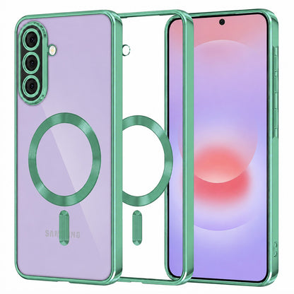 MagSafe Case for Samsung Galaxy A37 5G, Techsuit, Luxury Crystal, Light Green