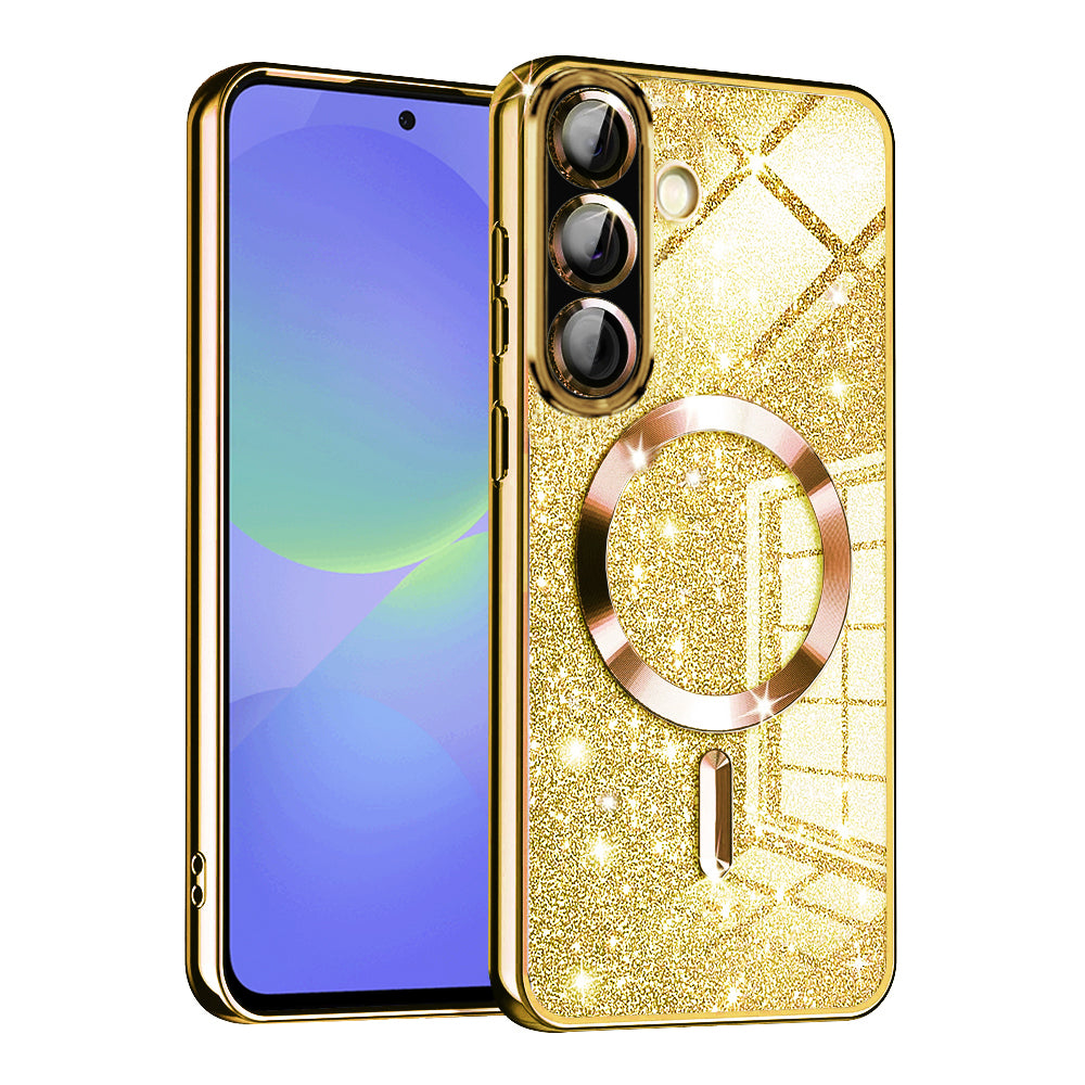 MagSafe Case for Samsung Galaxy A56 A566 / A36 A366, Techsuit, Luxury Glitter, Gold