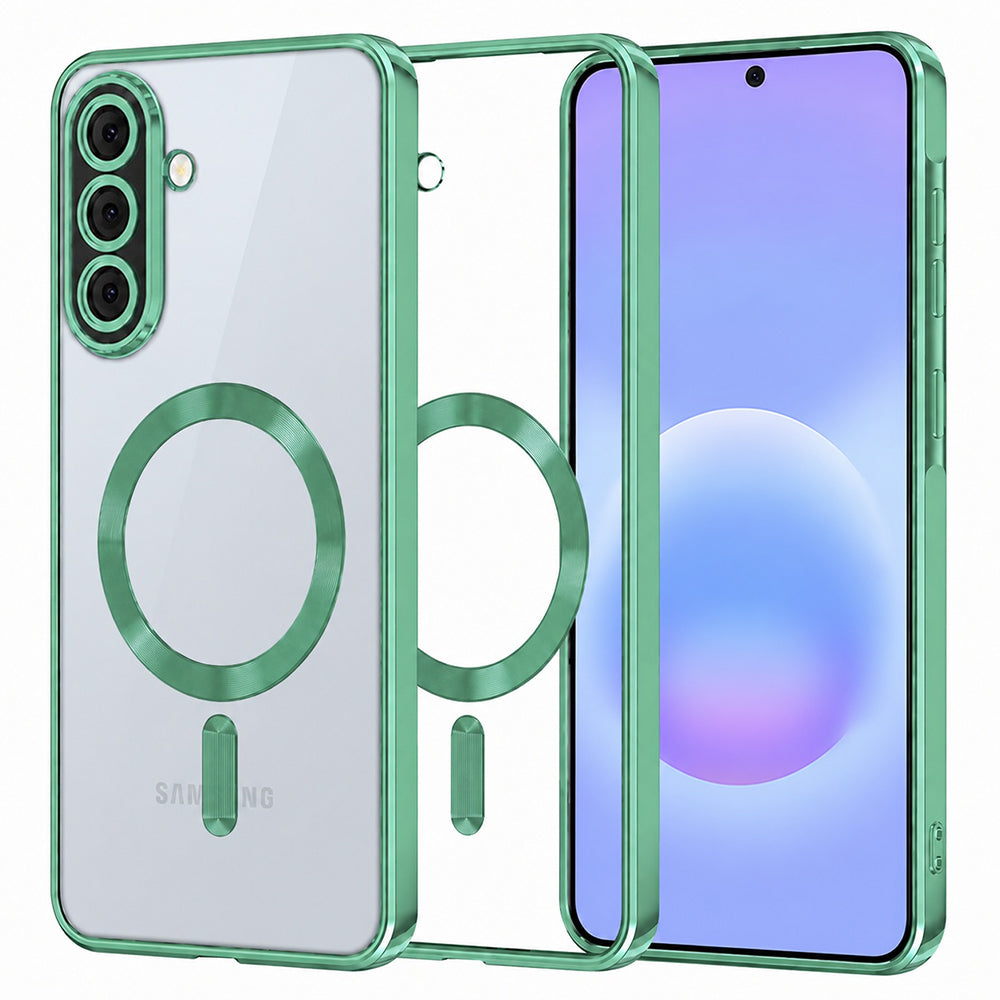 MagSafe Case for Samsung Galaxy A57 5G, Techsuit, Luxury Crystal, Light Green