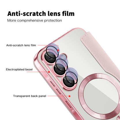 MagSafe Case for Samsung Galaxy A57 5G, Techsuit, SmartMag Book, Pink