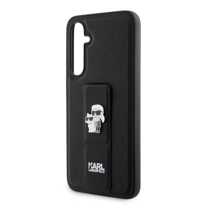 MagSafe Case for Samsung Galaxy S23 FE S711, Karl Lagerfeld, Saffiano Gripstand Karl & Choupette, Blue