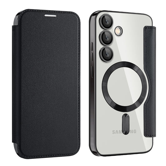 MagSafe Case for Samsung Galaxy S23 FE S711, Techsuit, SmartMag Book, Black