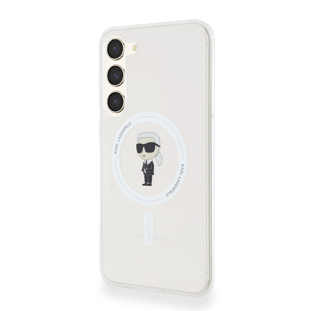 MagSafe Case for Samsung Galaxy S23+ S916, Karl Lagerfeld, IML Ikonik Karl, Transparent