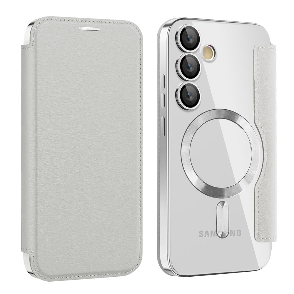MagSafe Case for Samsung Galaxy S23+ S916, Techsuit, SmartMag Book, Gray