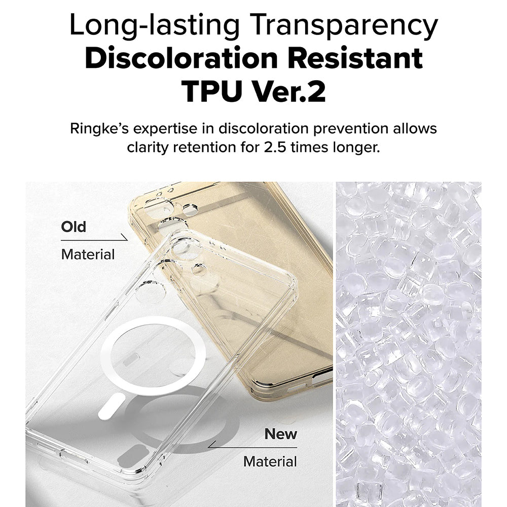 MagSafe Case for Samsung Galaxy S24 FE S721, Ringke, Fusion, Transparent