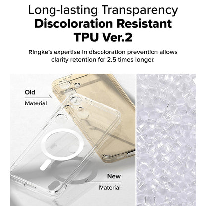 MagSafe Case for Samsung Galaxy S24 FE S721, Ringke, Fusion, Transparent