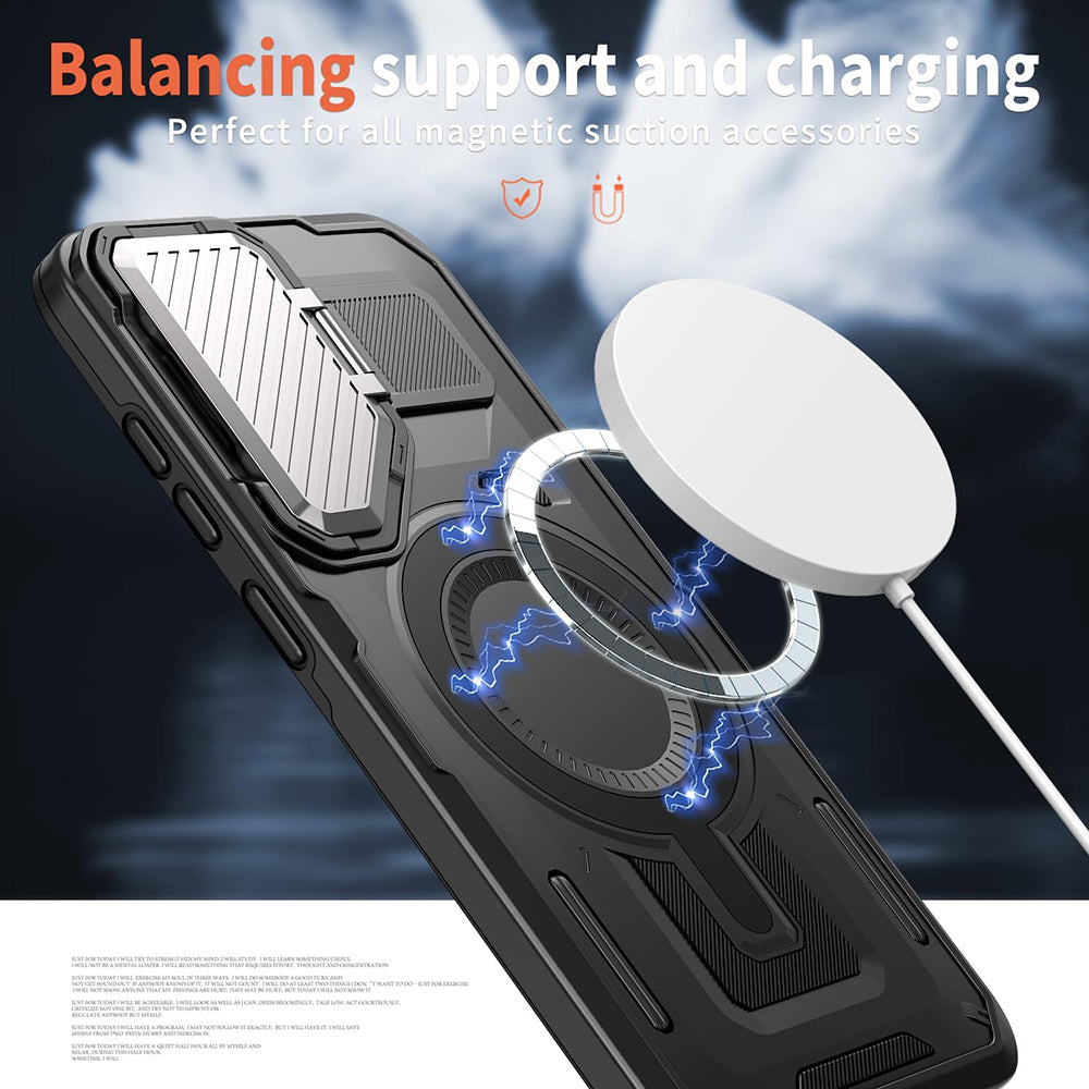 MagSafe Case for Samsung Galaxy S24 FE S721, Techsuit, CamVault, Black