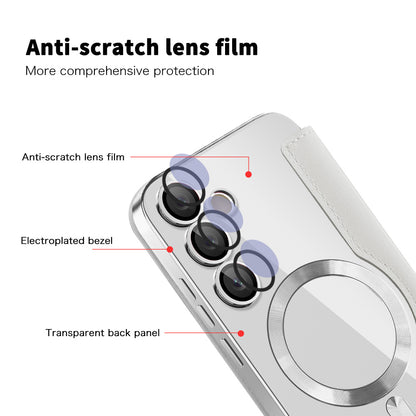 MagSafe Case for Samsung Galaxy S24 FE S721, Techsuit, SmartMag Book, Gray