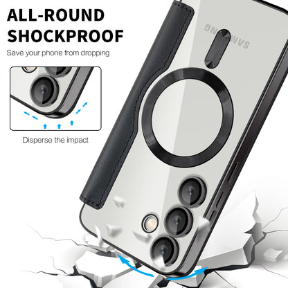 MagSafe Case for Samsung Galaxy S24 FE S721, Techsuit, SmartMag Book, Black