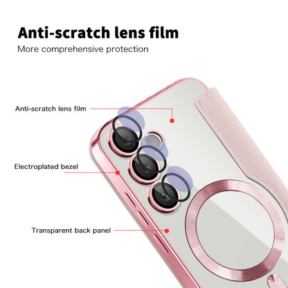 MagSafe Case for Samsung Galaxy S24 FE S721, Techsuit, SmartMag Book, Pink