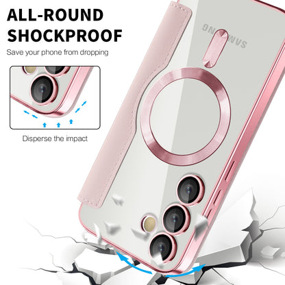 MagSafe Case for Samsung Galaxy S24 FE S721, Techsuit, SmartMag Book, Pink