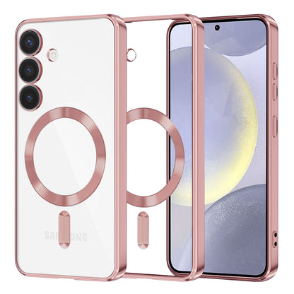 MagSafe Case for Samsung Galaxy S24+ S926, Techsuit, Luxury Crystal, Pink