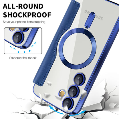 MagSafe Case for Samsung Galaxy S24+ S926, Techsuit, SmartMag Book, Blue