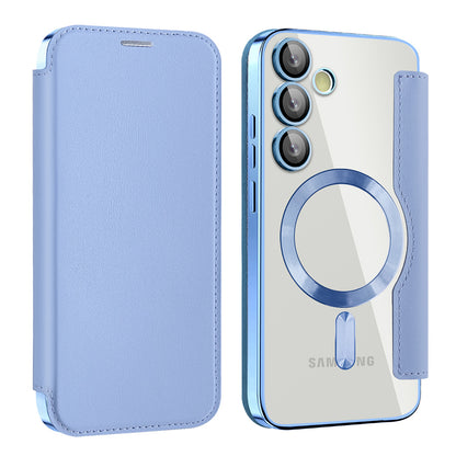 MagSafe Case for Samsung Galaxy S24+ S926, Techsuit, SmartMag Book, Blue