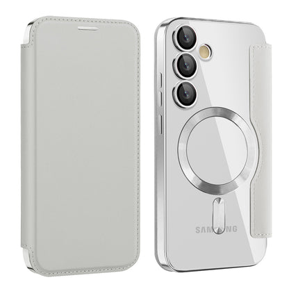 MagSafe Case for Samsung Galaxy S24+ S926, Techsuit, SmartMag Book, Gray