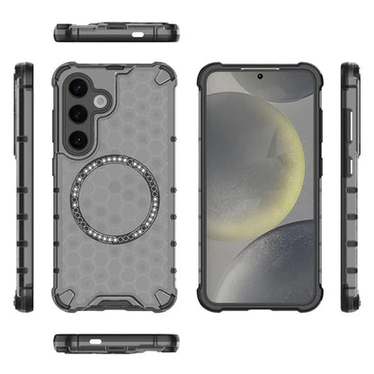MagSafe Case for Samsung Galaxy S24 S921, Techsuit, HoneyComb Shield, Black