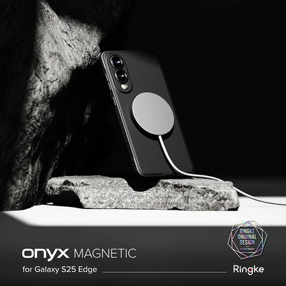 MagSafe Case for Samsung Galaxy S25 Edge S937, Ringke, Onyx, Black