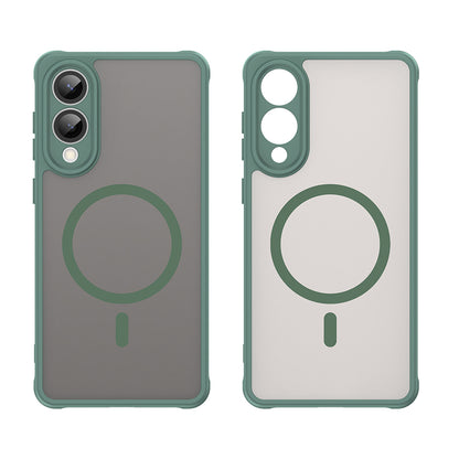 MagSafe Case for Samsung Galaxy S25 Edge S937, Techsuit, HaloFrost II, Green