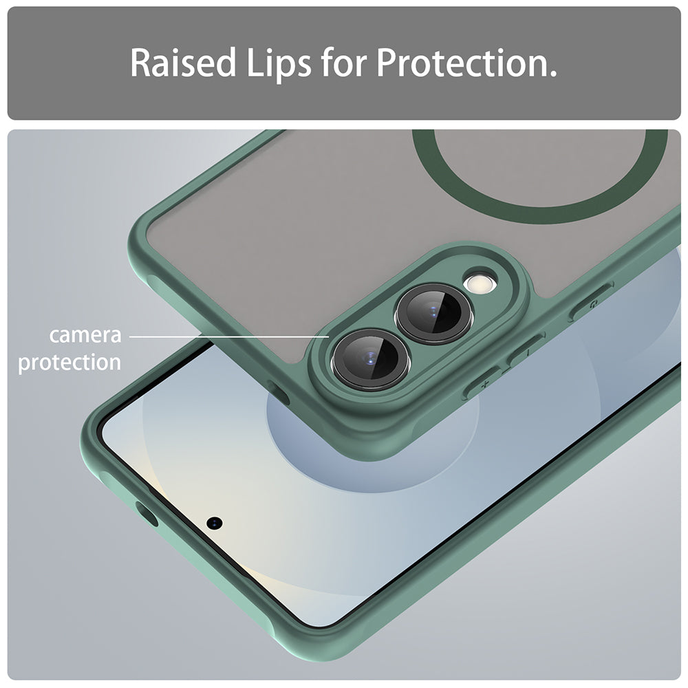 MagSafe Case for Samsung Galaxy S25 Edge S937, Techsuit, HaloFrost II, Green