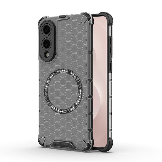 MagSafe Case for Samsung Galaxy S25 Edge S937, Techsuit, HoneyComb Shield, Black