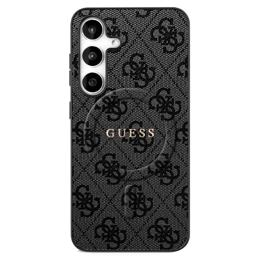 MagSafe Case for Samsung Galaxy S25 FE, Guess, 4G Ring Classic Logo, Black
