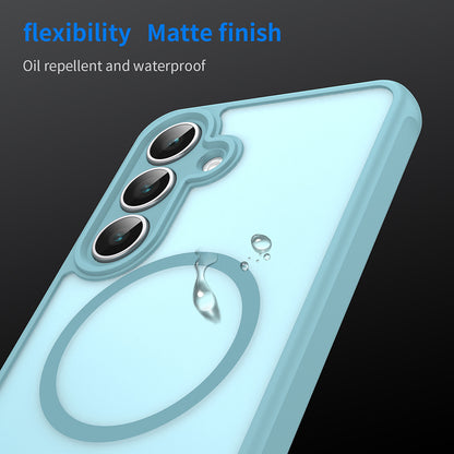 MagSafe Case for Samsung Galaxy S25 FE, Techsuit, HaloFrost II, Light Green