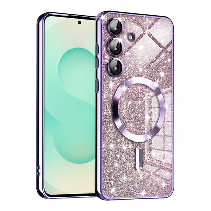 MagSafe Case for Samsung Galaxy S25+ S936, Techsuit, Luxury Glitter, Light Purple