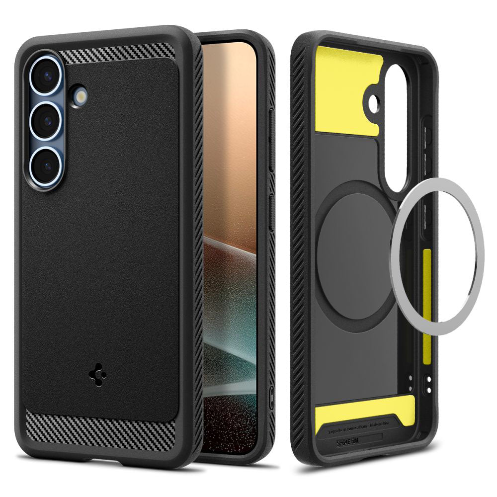 MagSafe Case for Samsung Galaxy S25 S931, Spigen, Rugged Armor, Matte Black ACS08998