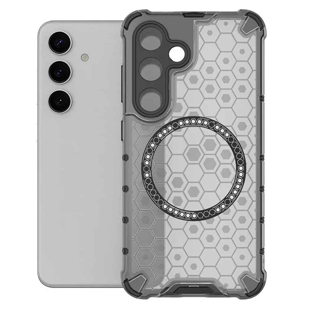 MagSafe Case for Samsung Galaxy S25 S931, Techsuit, HoneyComb Shield, Black